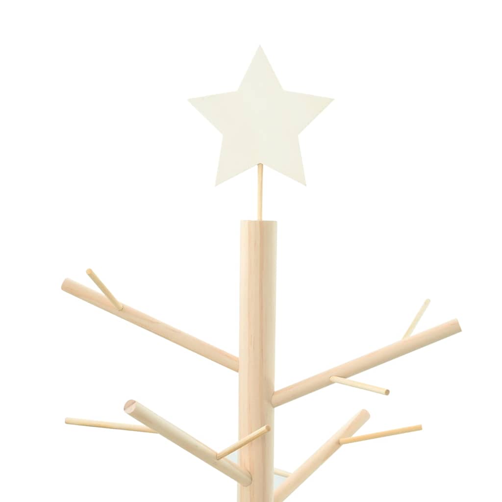 Albero di Natale in legno con supporto Naturale 125 cm