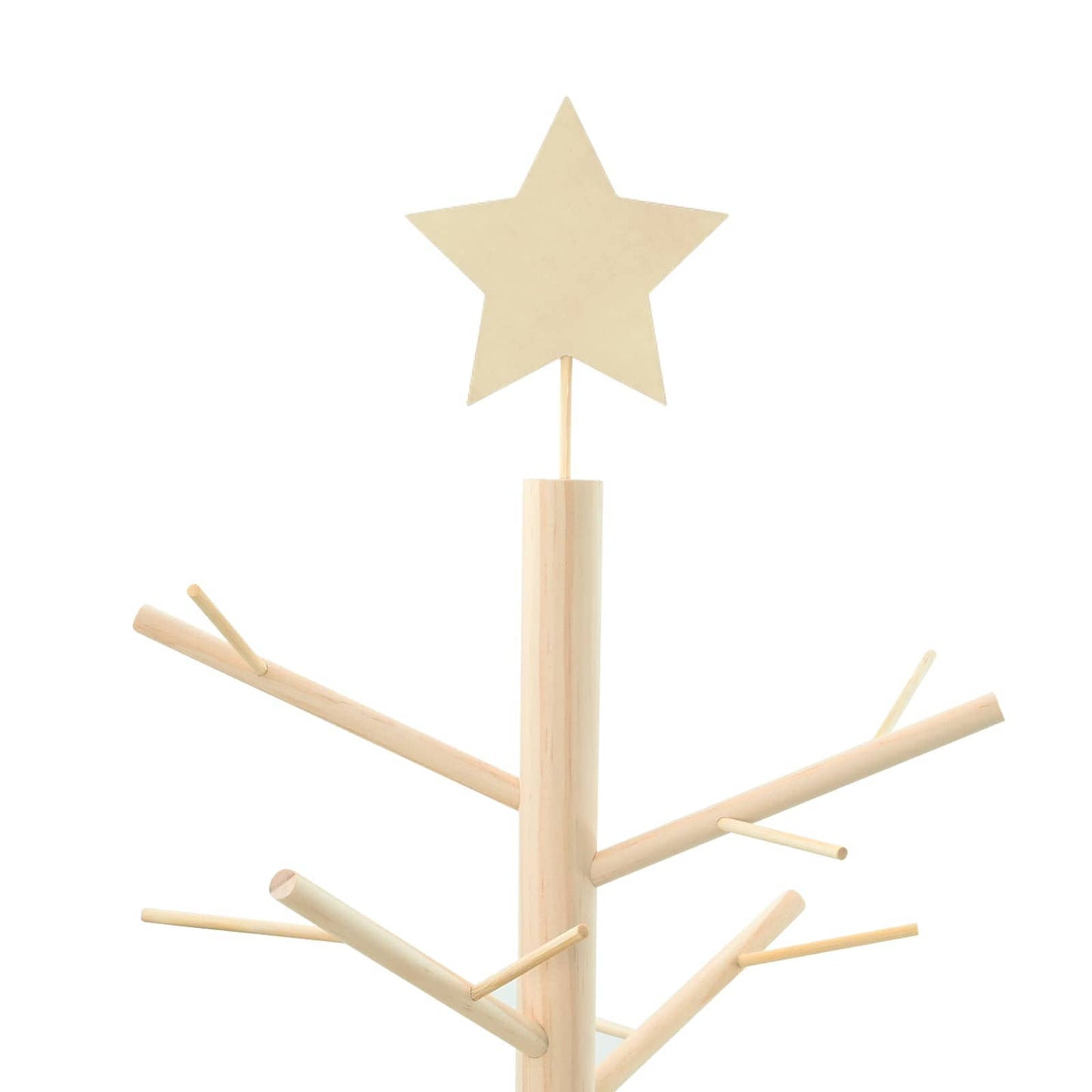 Albero di Natale in legno con supporto Naturale 150 cm