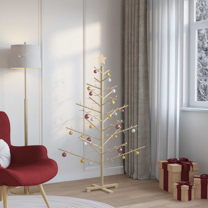 Albero di Natale in legno con supporto Naturale 150 cm