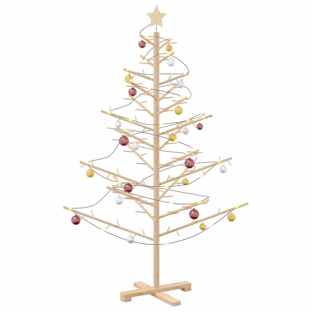 Albero di Natale in legno con supporto Naturale 150 cm