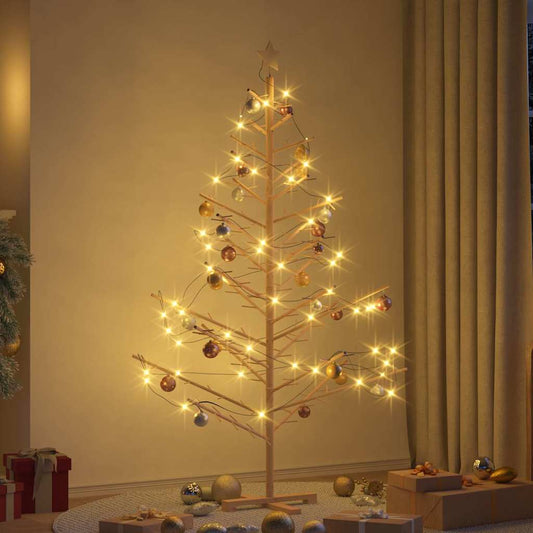 Albero di Natale in legno con supporto Naturale 180 cm