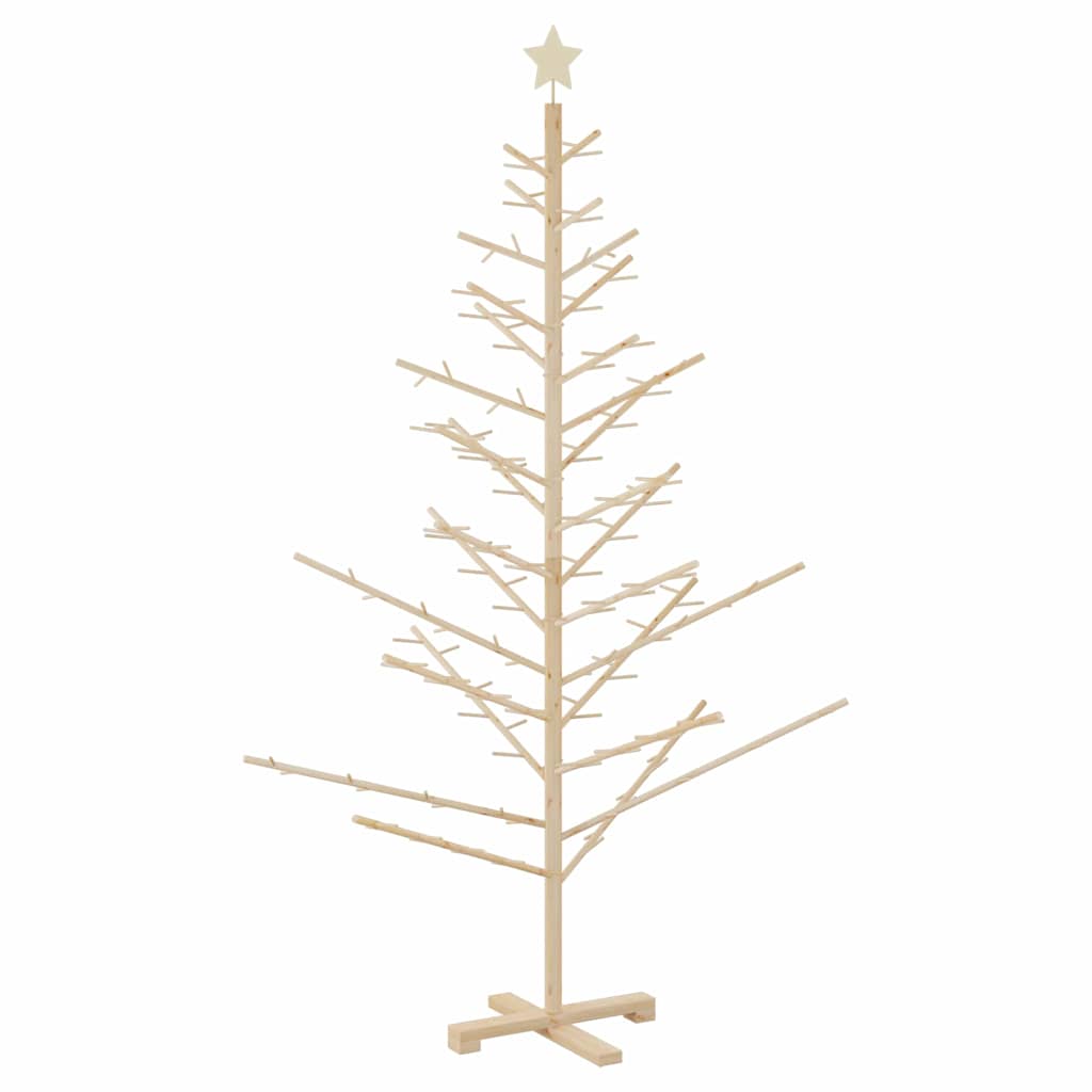 Albero di Natale in legno con supporto Naturale 180 cm
