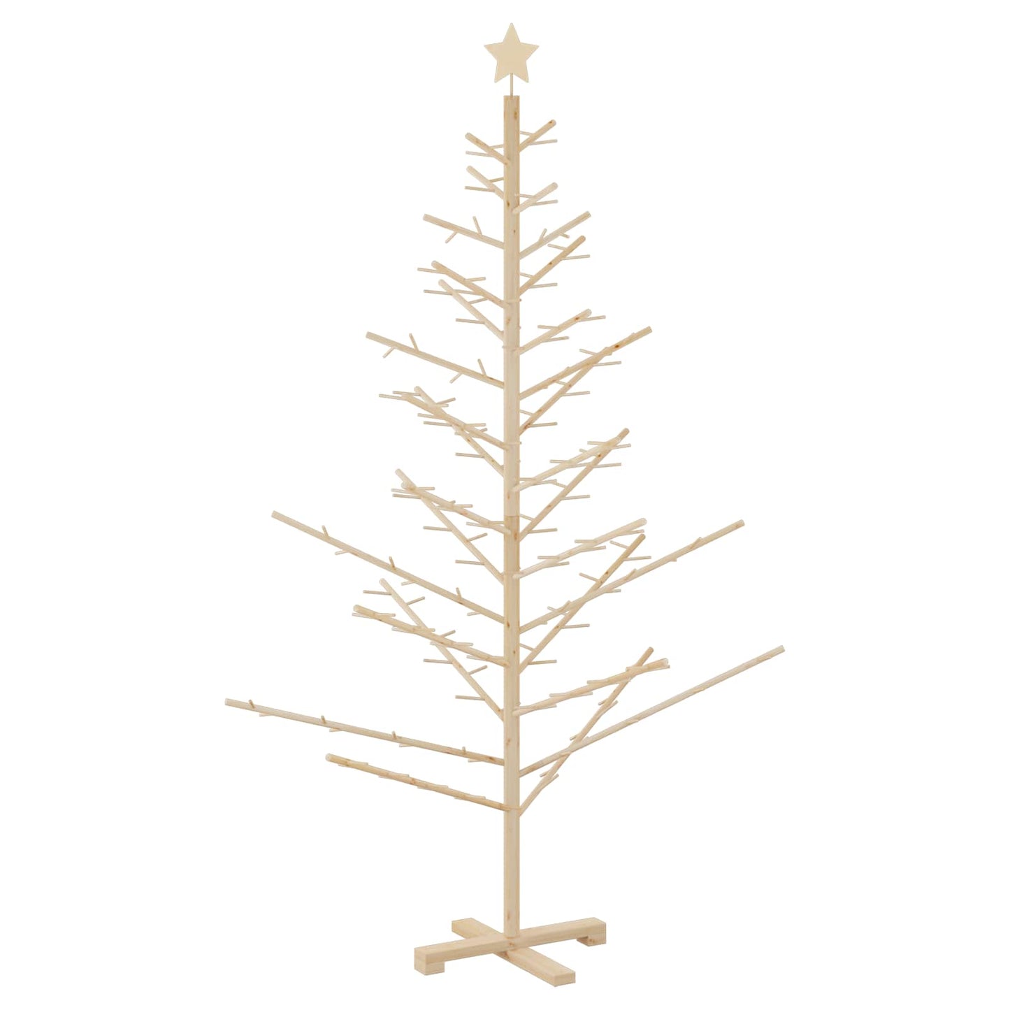 Albero di Natale in legno con supporto Naturale 180 cm