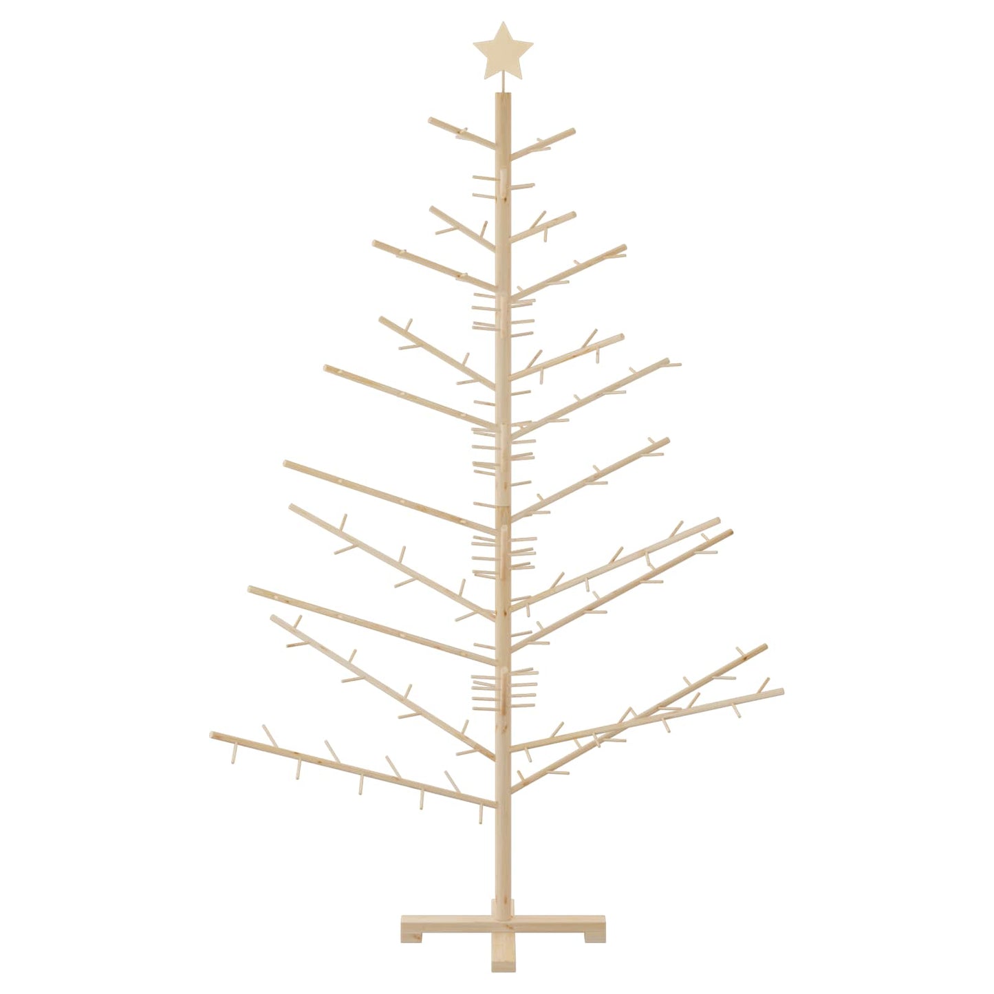 Albero di Natale in legno con supporto Naturale 180 cm