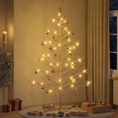 Albero di Natale in legno con supporto Naturale 210 cm
