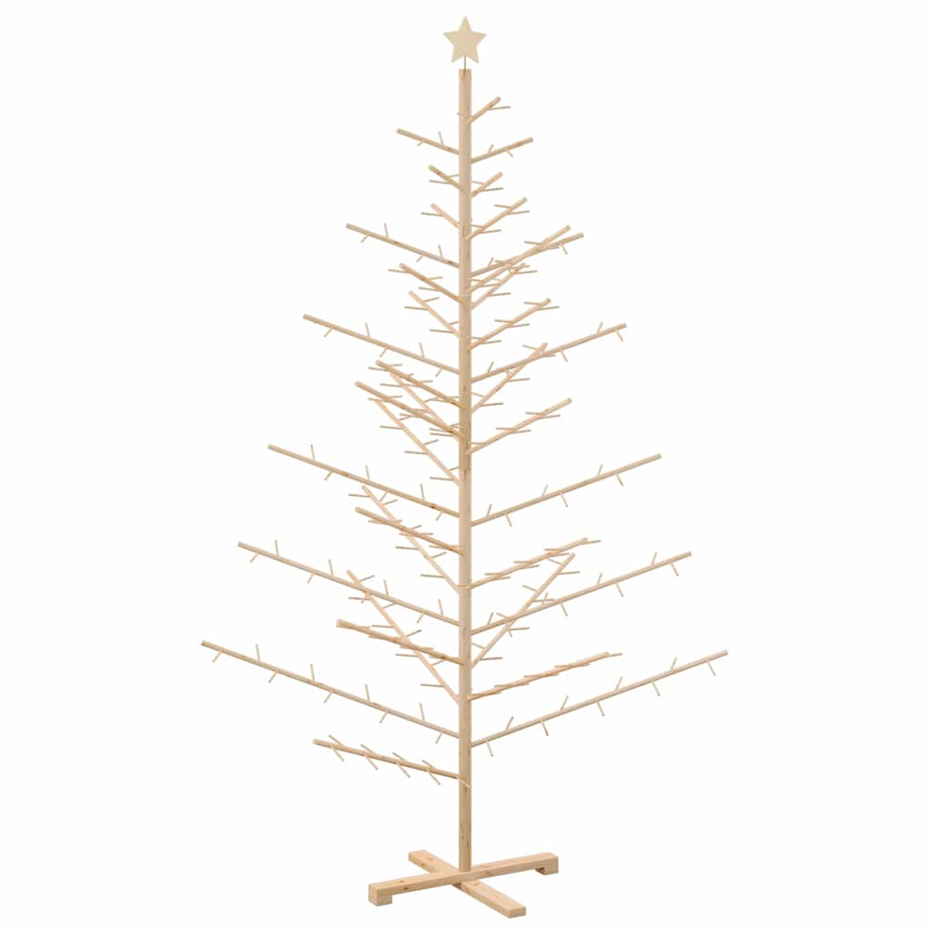Albero di Natale in legno con supporto Naturale 210 cm