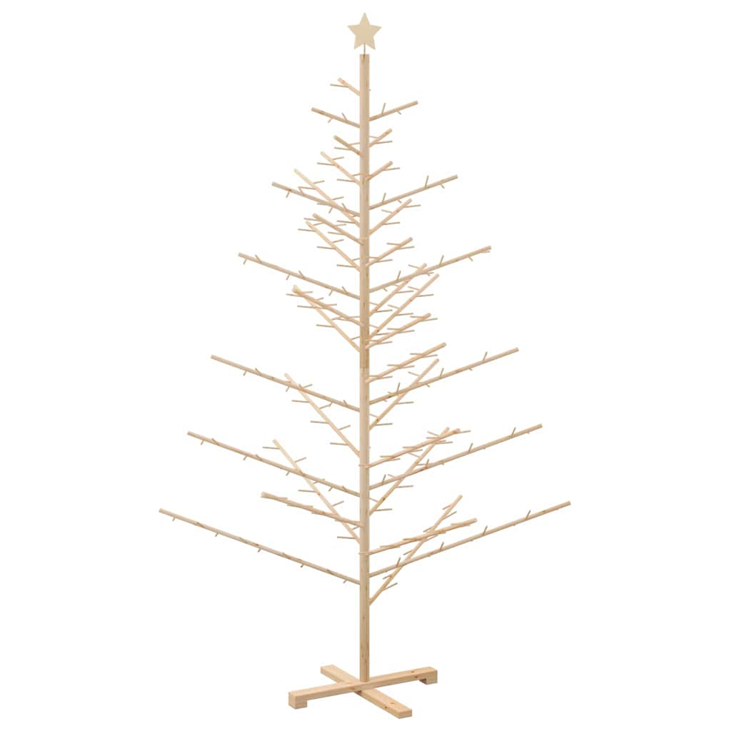 Albero di Natale in legno con supporto Naturale 210 cm