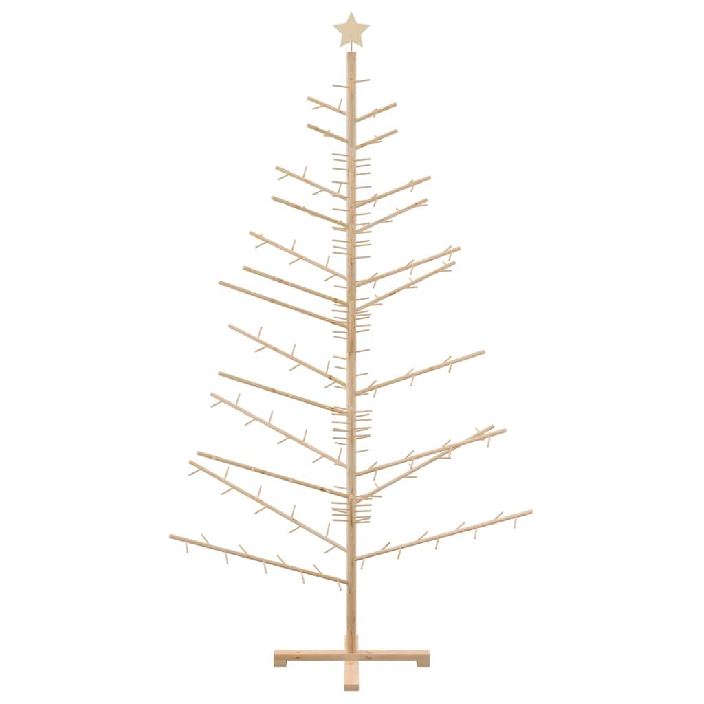 Albero di Natale in legno con supporto Naturale 210 cm