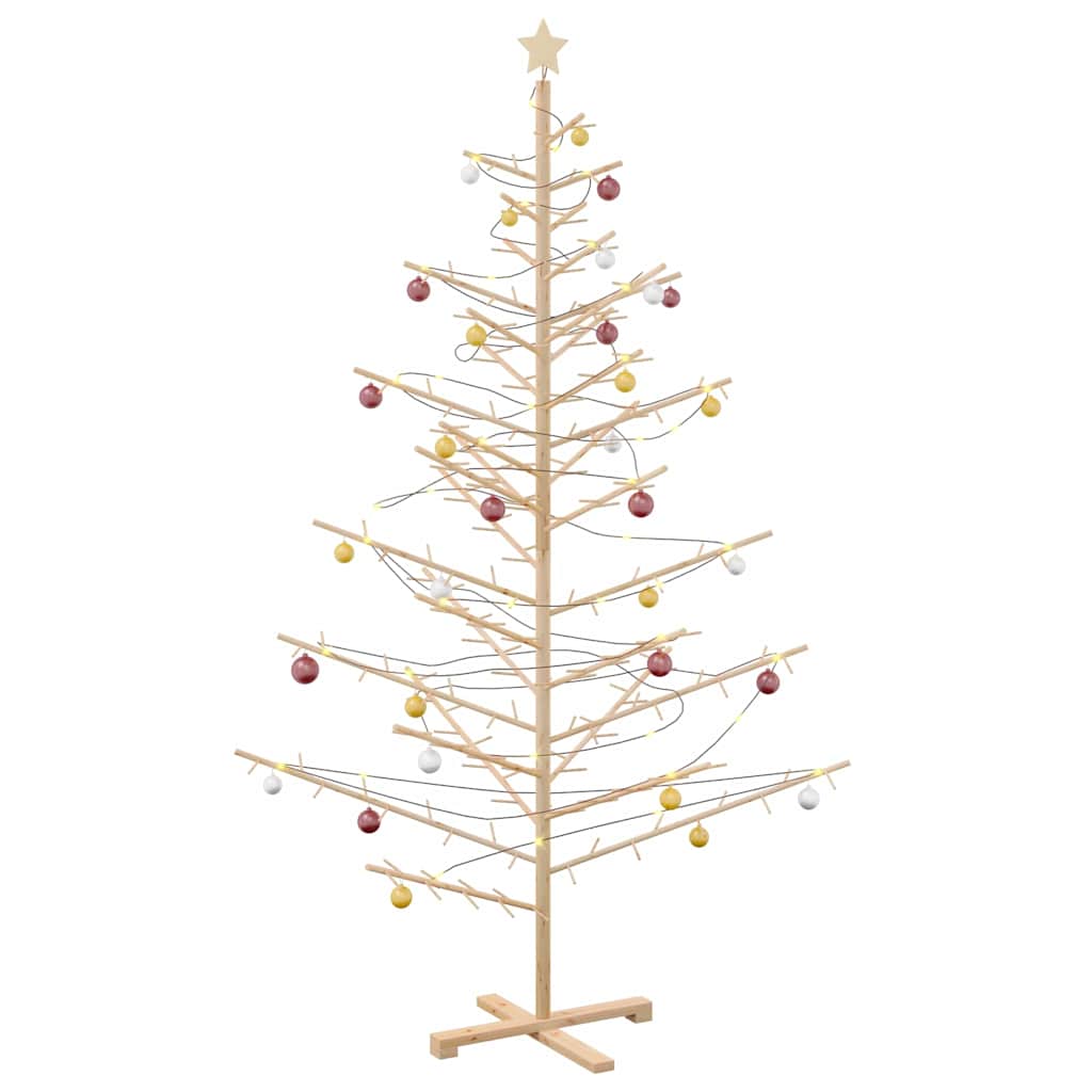 Albero di Natale in legno con supporto Naturale 210 cm