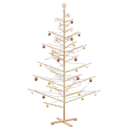 Albero di Natale in legno con supporto Naturale 210 cm