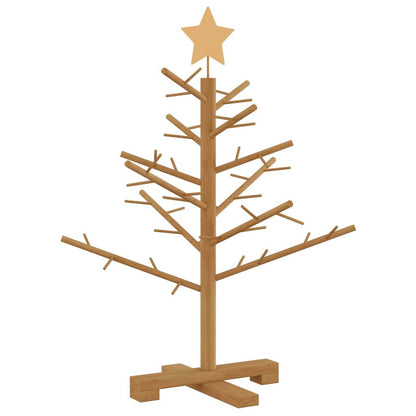 Albero di Natale in legno Marrone 75 cm Legno di pino massello