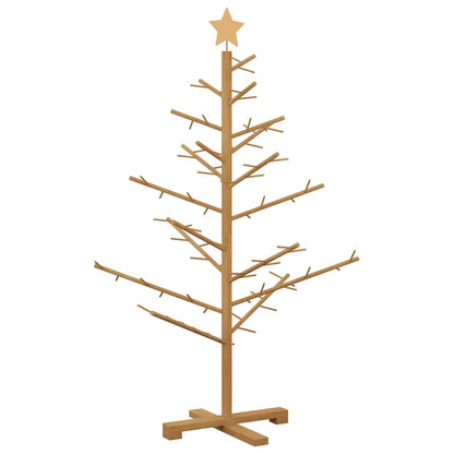 Albero di Natale in legno Marrone 125 cm Legno di pino massello