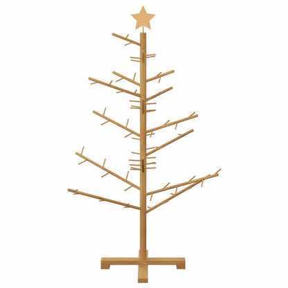 Albero di Natale in legno Marrone 125 cm Legno di pino massello