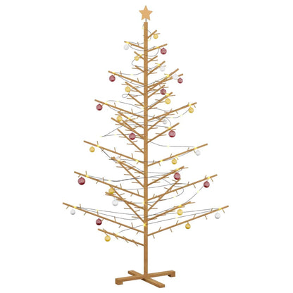 Albero di Natale in legno Marrone 210 cm Legno di pino massello
