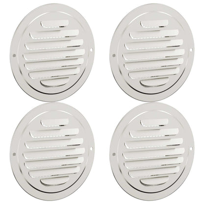 Coperture per ventilazione d'aria 4 pcs Argento 80 mm | homemem39