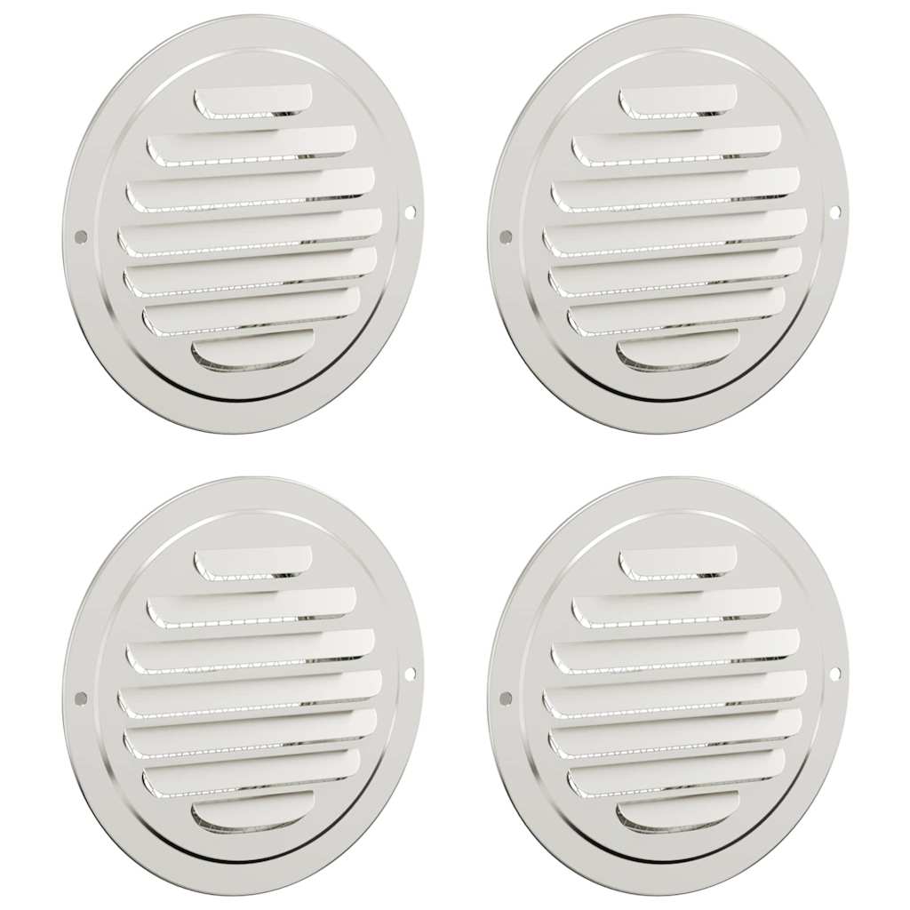 Coperture per ventilazione d'aria 4 pcs Argento 100 mm | homemem39