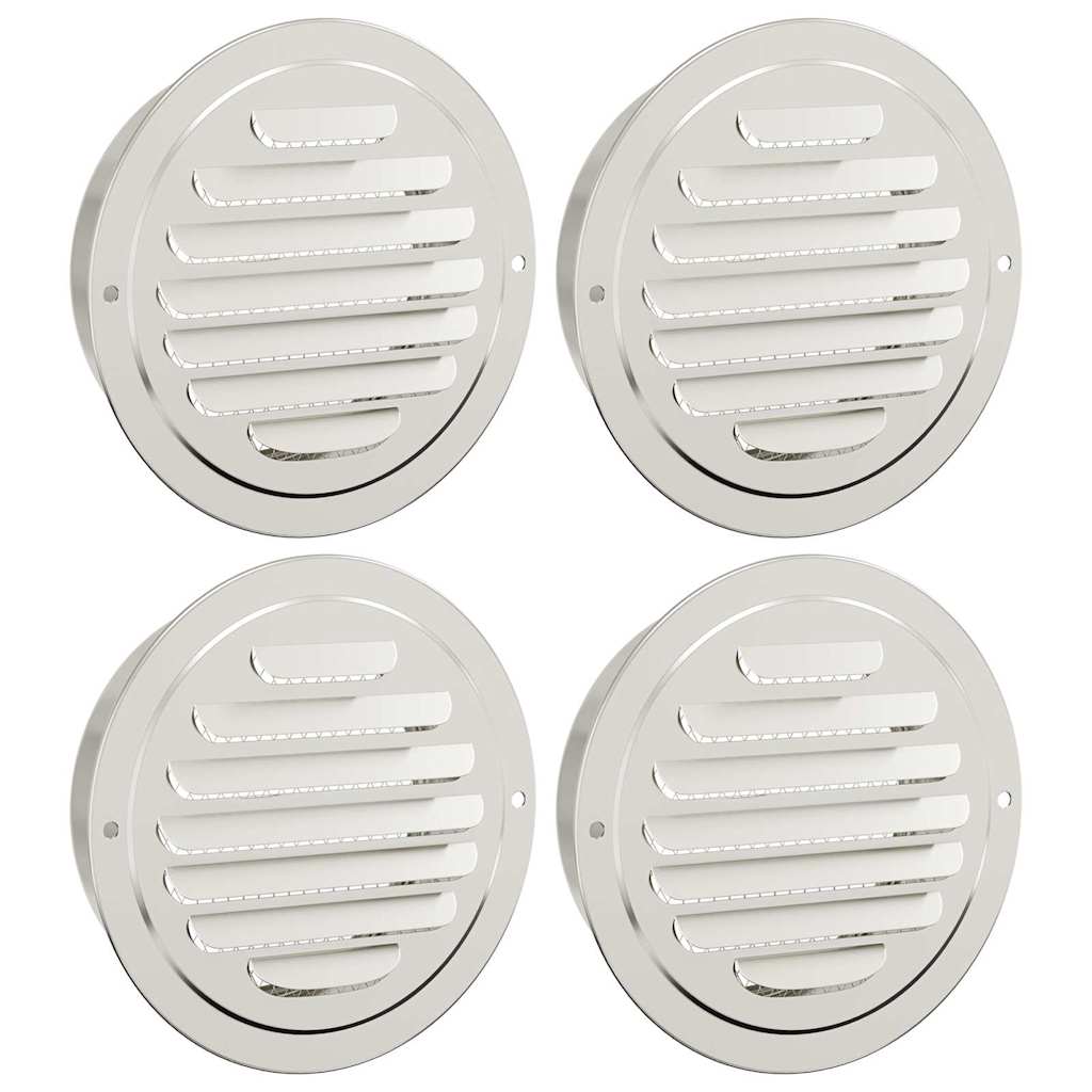 Coperture per ventilazione d'aria 4 pcs Argento 125 mm | homemem39