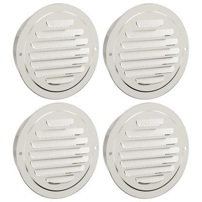 Coperture per ventilazione d'aria 4 pcs Argento 125 mm | homemem39