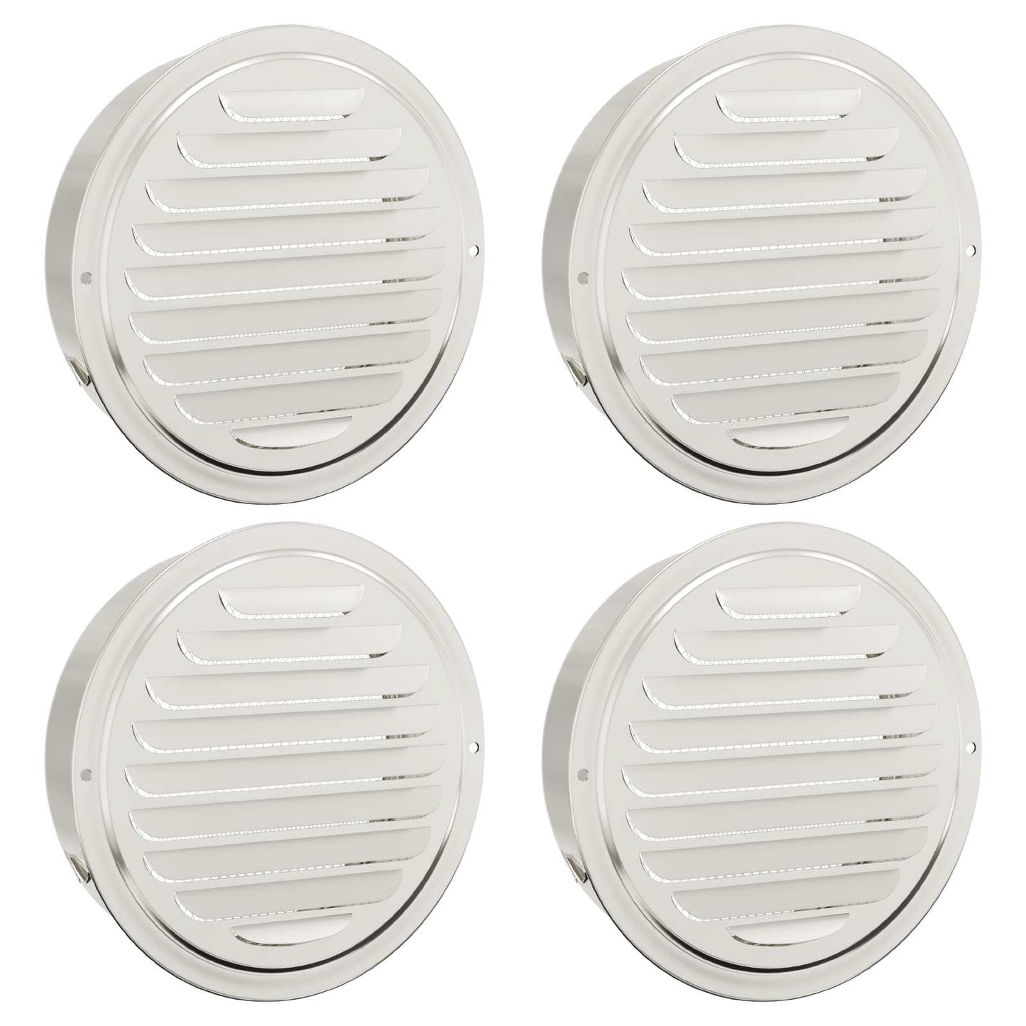 Coperture per ventilazione d'aria 4 pcs Argento 150 mm