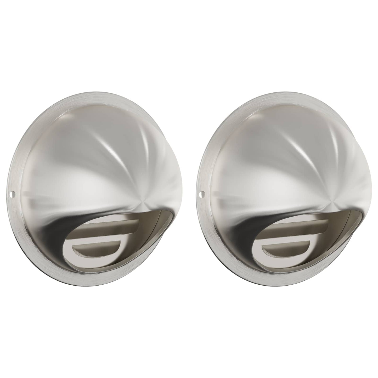 Coperture per ventilazione d'aria 2 pcs Argento 80 mm