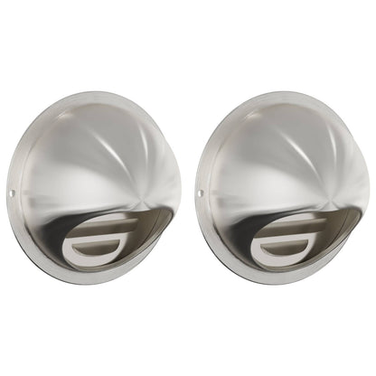 Coperture per ventilazione d'aria 2 pcs Argento 80 mm