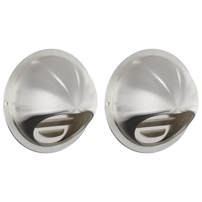 Coperture per ventilazione d'aria 2 pcs Argento 100 mm