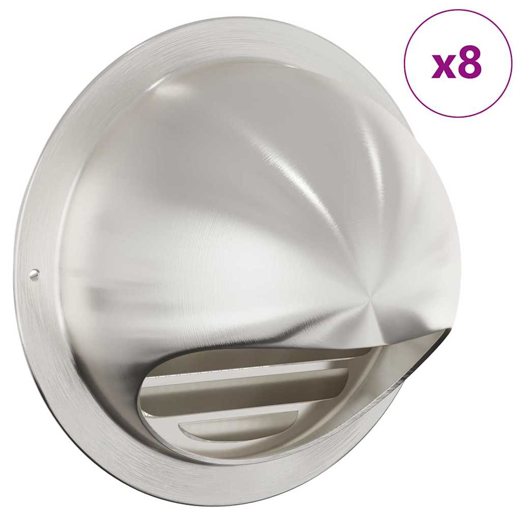 Coperture per ventilazione d'aria 8 pcs Argento 150 mm