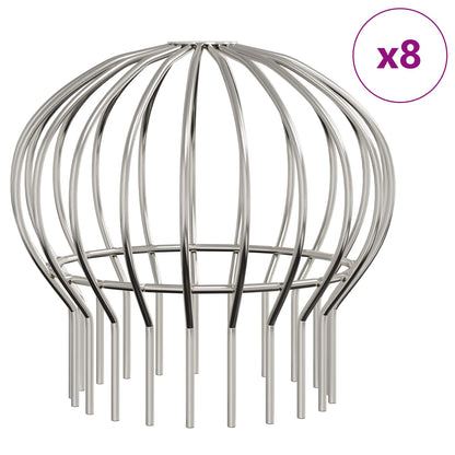 Protezione Foglie per Grondaia 8 pcs Argento 200 mm | homemem39