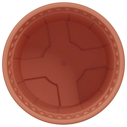 Vaso Rotondo per Fiori 6 pcs Rosso Mattone Ø 12,5 x 10 cm | homemem39