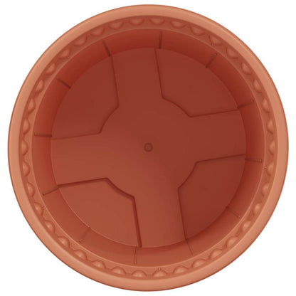 Vaso Rotondo per Fiori 6 pcs Rosso Mattone Ø 15 x 12 cm | homemem39