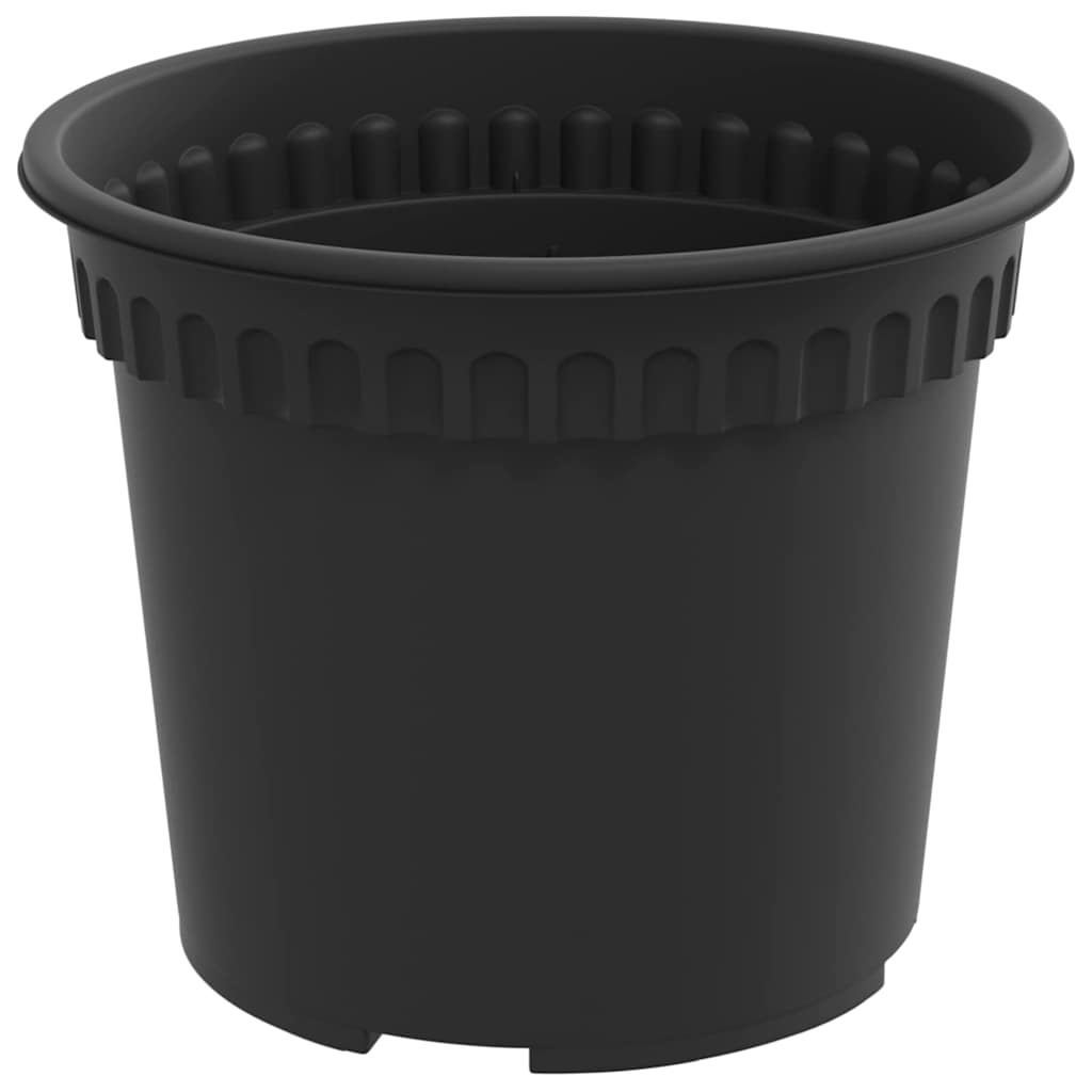Vaso Rotondo per Fiori 6 pcs Nero Ø 12,5 x 10 cm Plastica | homemem39