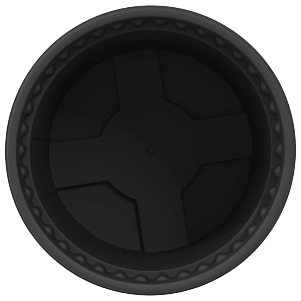 Vaso Rotondo per Fiori 6 pcs Nero Ø 12,5 x 10 cm Plastica | homemem39