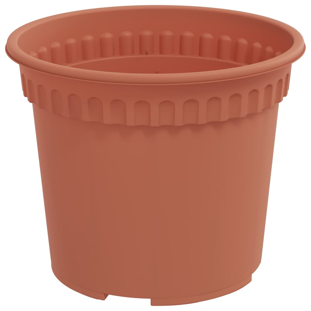 Vaso Rotondo per Fiori 24 pcs Rosso Mattone Ø 12,5 x 10 cm | homemem39