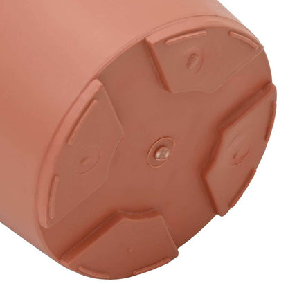 Vaso Rotondo per Fiori 24 pcs Rosso Mattone Ø 19 x 16 cm | homemem39