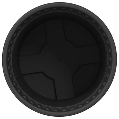 Vaso Rotondo per Fiori 24 pcs Nero Ø 12,5 x 10 cm Plastica | homemem39