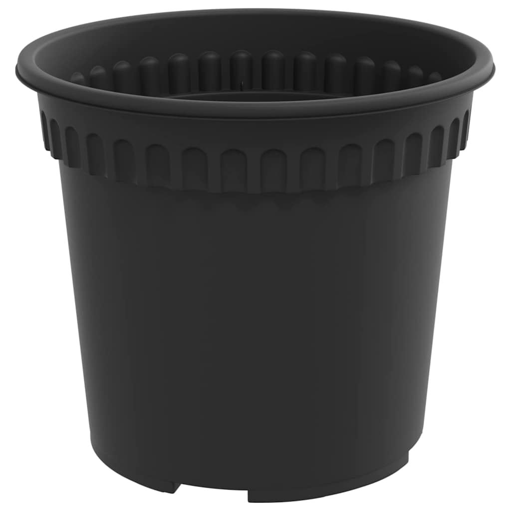 Vaso Rotondo per Fiori 24 pcs Nero Ø 15 x 12 cm Plastica | homemem39