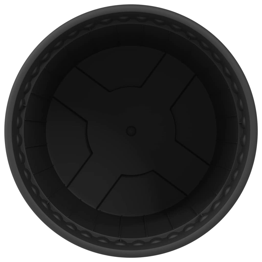 Vaso Rotondo per Fiori 24 pcs Nero Ø 17 x 14 cm Plastica | homemem39