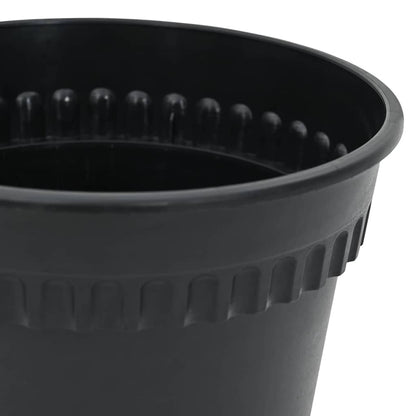 Vaso Rotondo per Fiori 24 pcs Nero Ø 19 x 16 cm Plastica | homemem39
