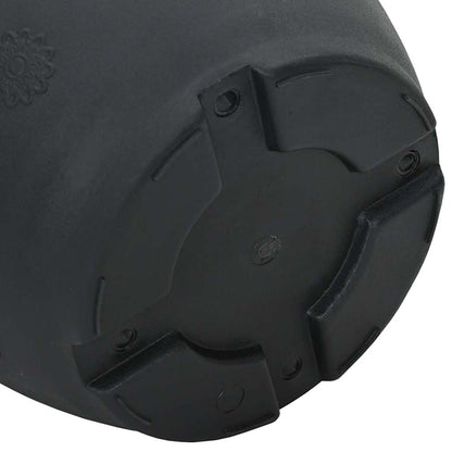 Vaso Rotondo per Fiori 6 pcs Nero Ø 22 x 18 cm Plastica | homemem39