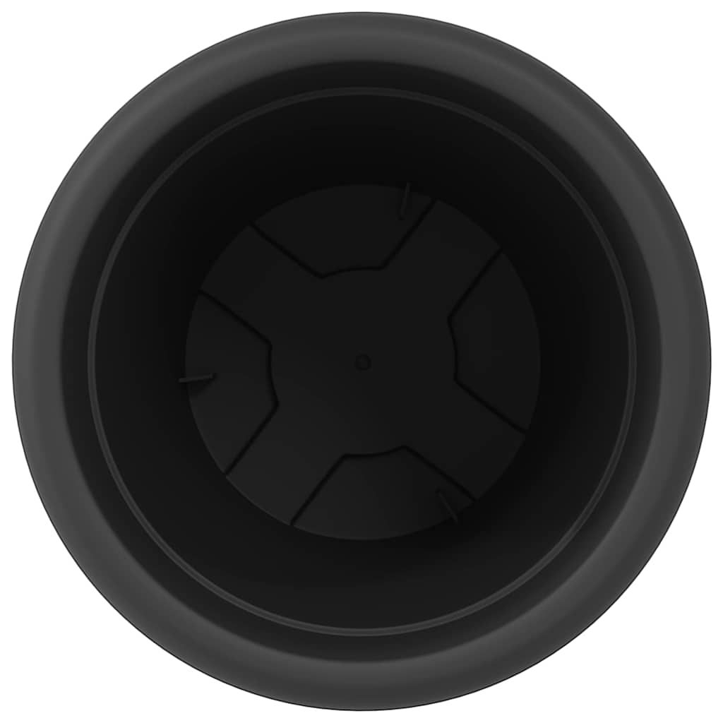 Vaso Rotondo per Fiori 6 pcs Nero Ø 26 x 21.5 cm Plastica | homemem39