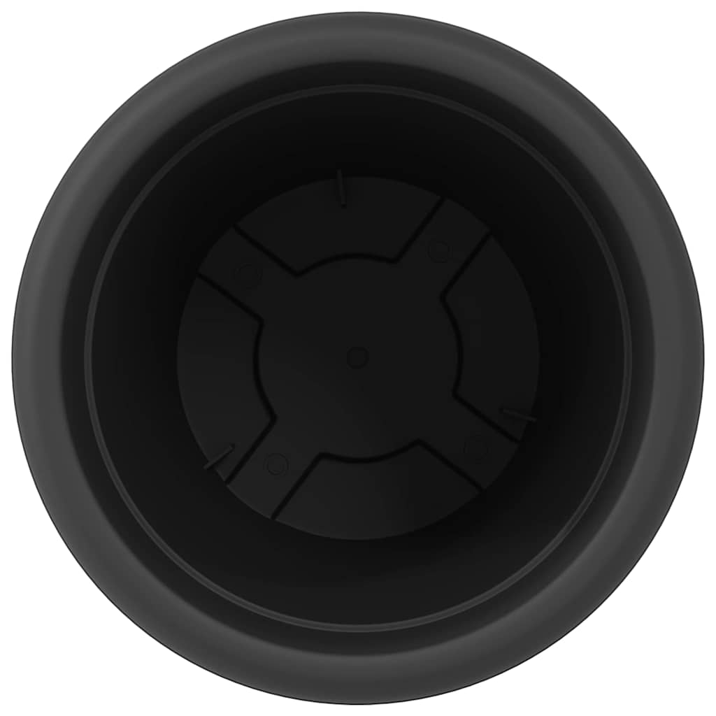 Vaso Rotondo per Fiori 6 pcs Nero Ø 34 x 28 cm Plastica | homemem39