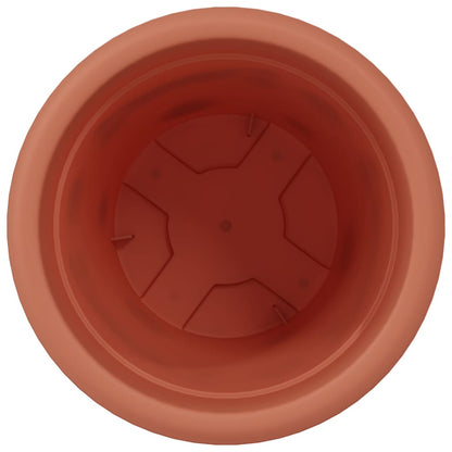 Vaso Rotondo per Fiori 24 pcs Rosso Mattone Ø 22 x 18 cm | homemem39