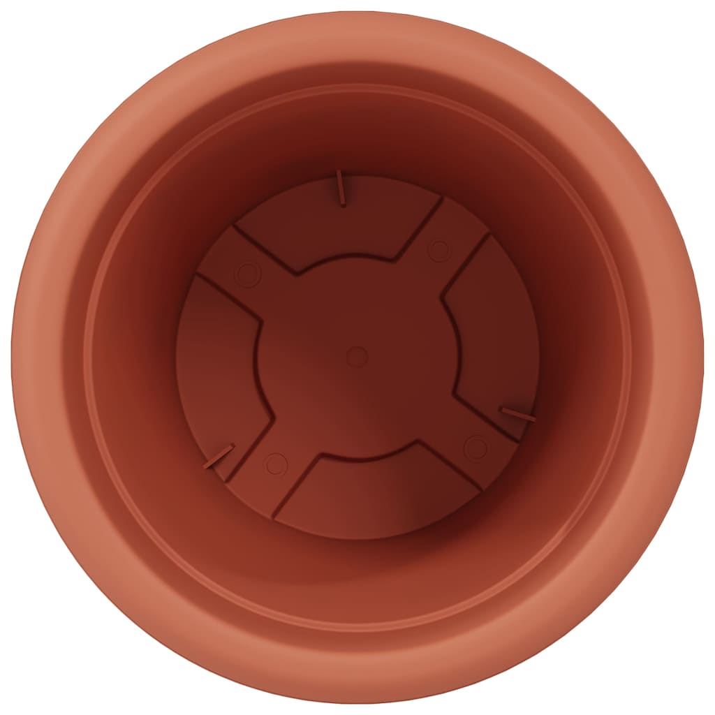Vaso Rotondo per Fiori 24 pcs Rosso Mattone Ø 34 x 28 cm | homemem39