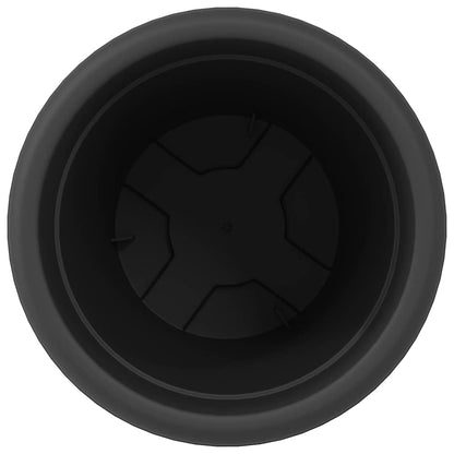 Vaso Rotondo per Fiori 24 pcs Nero Ø 22 x 18 cm Plastica