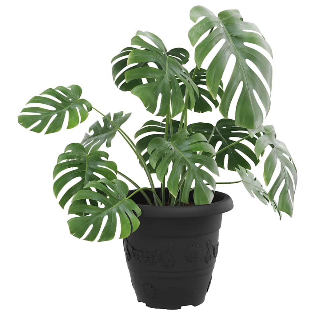 Vaso Rotondo per Fiori 24 pcs Nero Ø 26 x 21.5 cm Plastica | homemem39