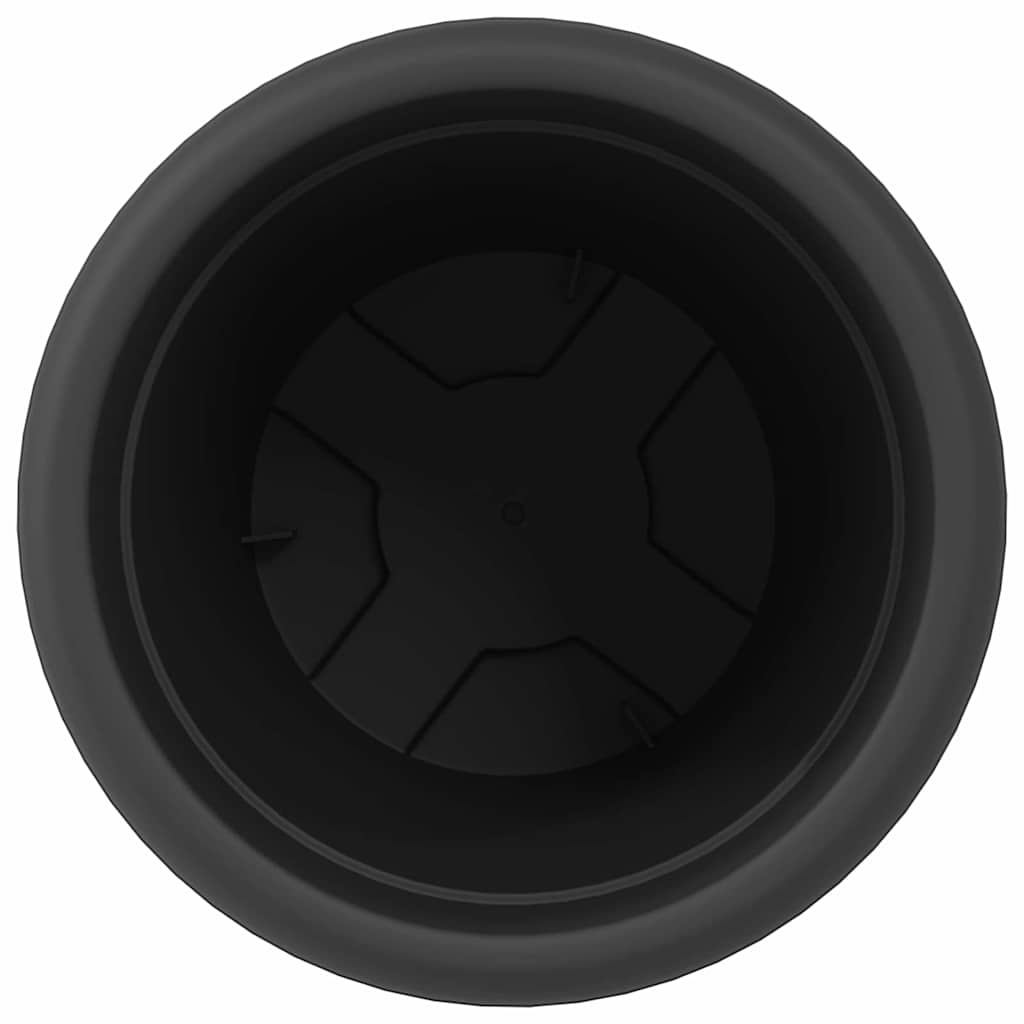 Vaso Rotondo per Fiori 24 pcs Nero Ø 30 x 25 cm Plastica | homemem39