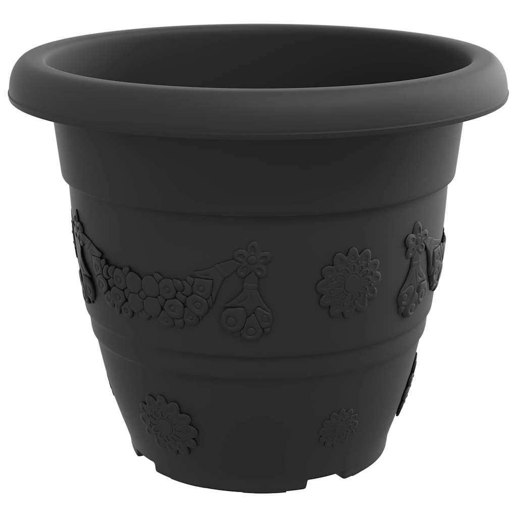 Vaso Rotondo per Fiori 24 pcs Nero Ø 39 x 32 cm Plastica | homemem39