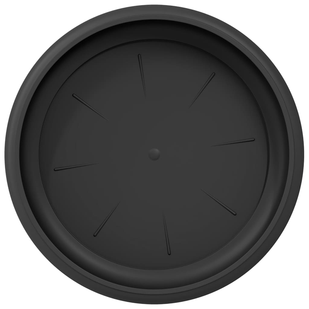 Vassoio Rotondo per Fiori 6 pcs Nero Ø 14 x 2 cm Plastica | homemem39