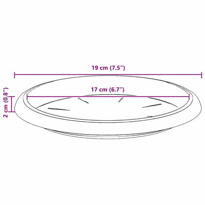 Vassoio Rotondo per Fiori 6 pcs Nero Ø 19 x 2 cm Plastica | homemem39