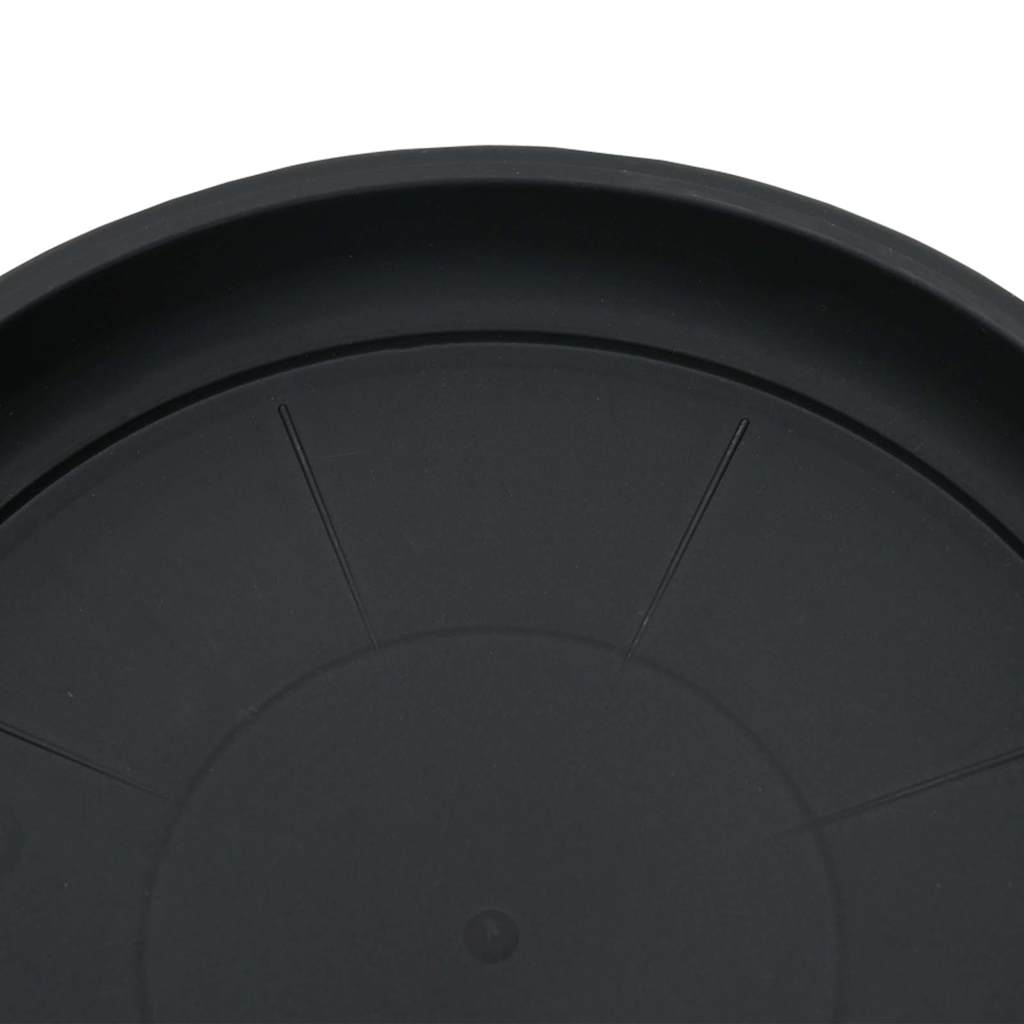 Vassoio Rotondo per Fiori 6 pcs Nero Ø 14 x 2 cm Plastica | homemem39